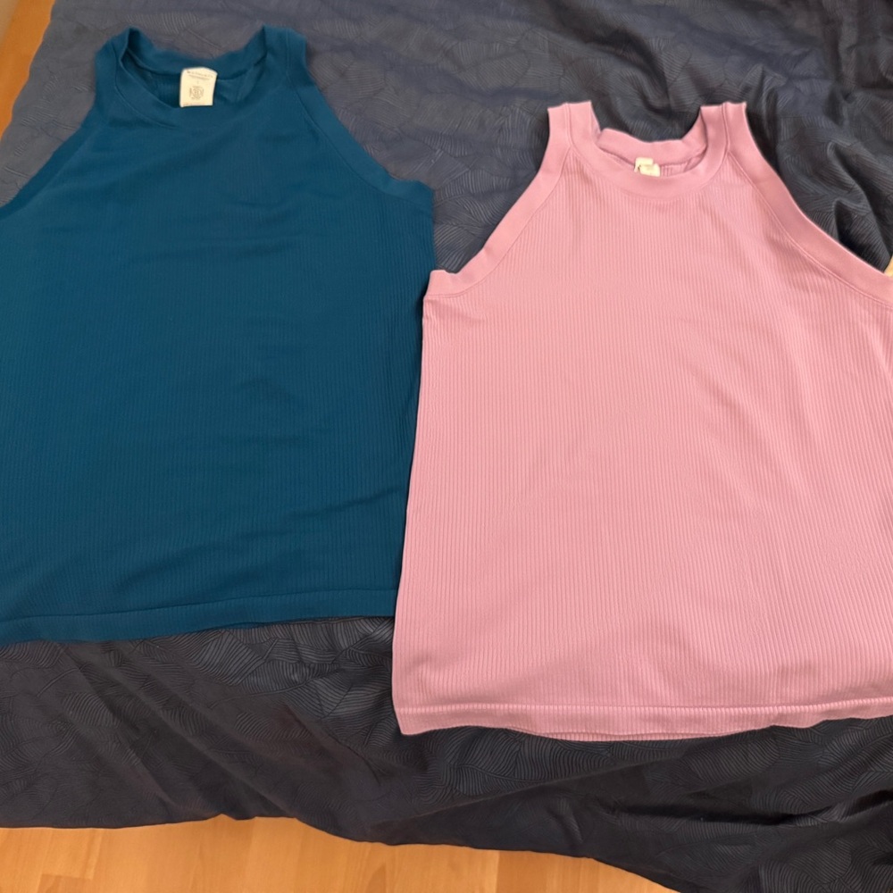 Athleta Blue and Pink Tank Tops